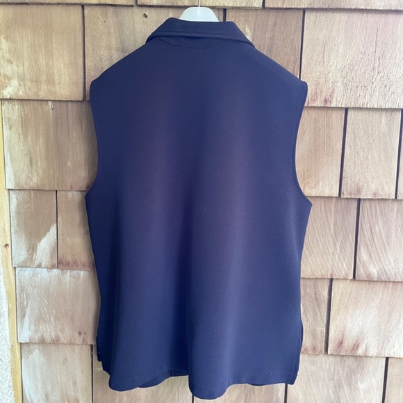 Black Ribbed Jersey Vest - Picture 8 of 9